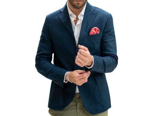 Giacca uomo lino blu - uomo, scuro