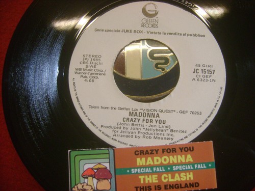 Madonna crazy for you - 7", italy