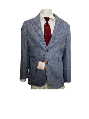 Giacca uomo cotone righe - giacca, blu
